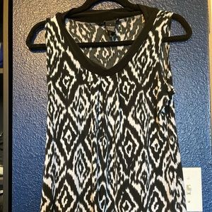 Carole Little black and white blouse